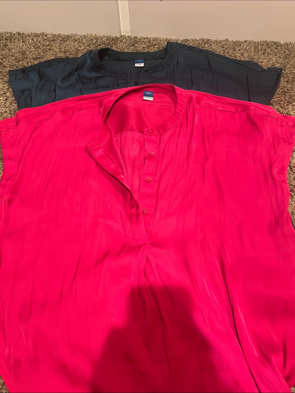 Old Navy Women's Short-Sleeve Button Placket Blouses (REMOVING SOON)